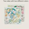 POBING Curled Twill Silk Scarf Women Funny ICE CREAM Double Side Printed Square Scarves Wraps Echarpes Foulards Femme Hijab 70CM
