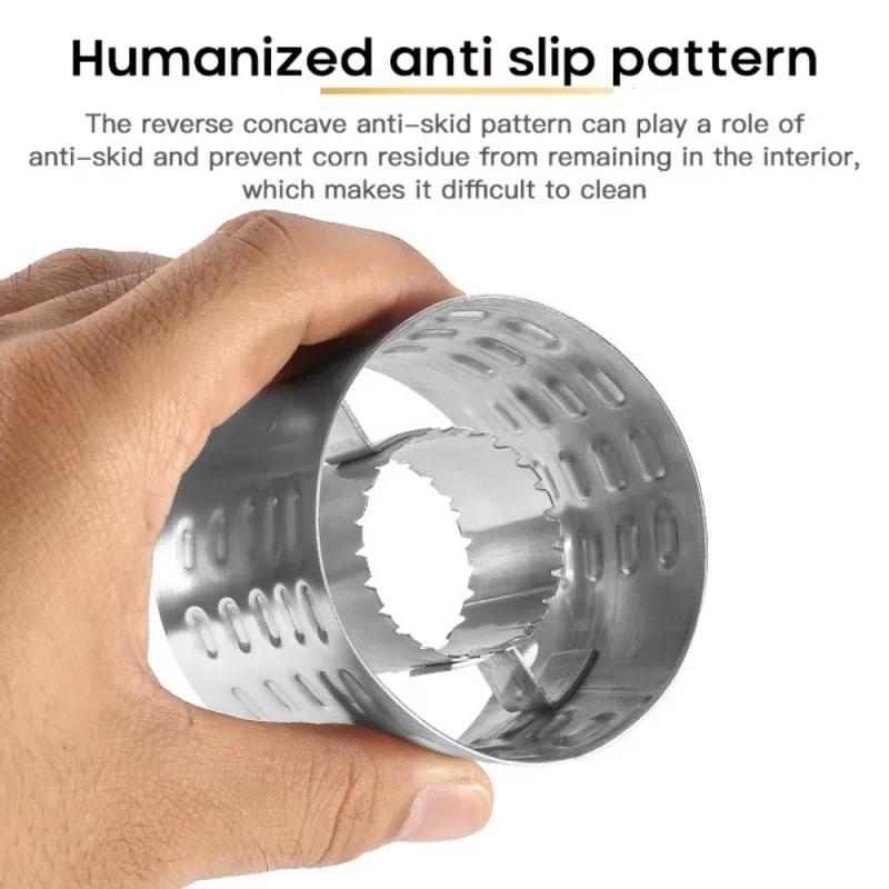 Stainless Steel Corn Husker Rotary Corn Peeler Kitchen Gadget Creative Tools for Easy Corn Preparation
