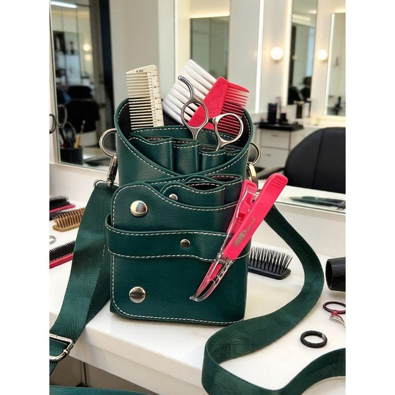 Retro Hairdressing Scissor Kit Dedicated for Hair Stylist Waist Bag Hairdressing Tool Kit New Arrival Pet Beauty Scissor Kit Shoulder Bag