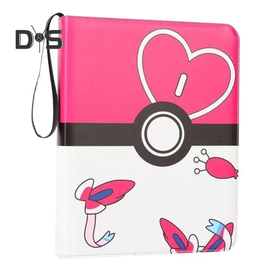 Spielkarten-Sammelbuch, 4 Taschen, für 400 Karten mit 50 herausnehmbaren Hüllen, Kartenordner mit Reißverschluss, Sammelkartenhalter, Spielkarten-Etui, Buch