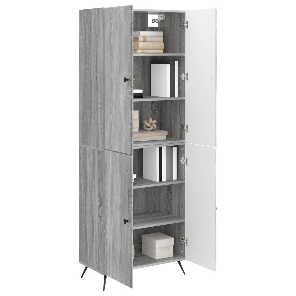 Cabinet Set 2 Pcs Grey Sonoma Particle Board