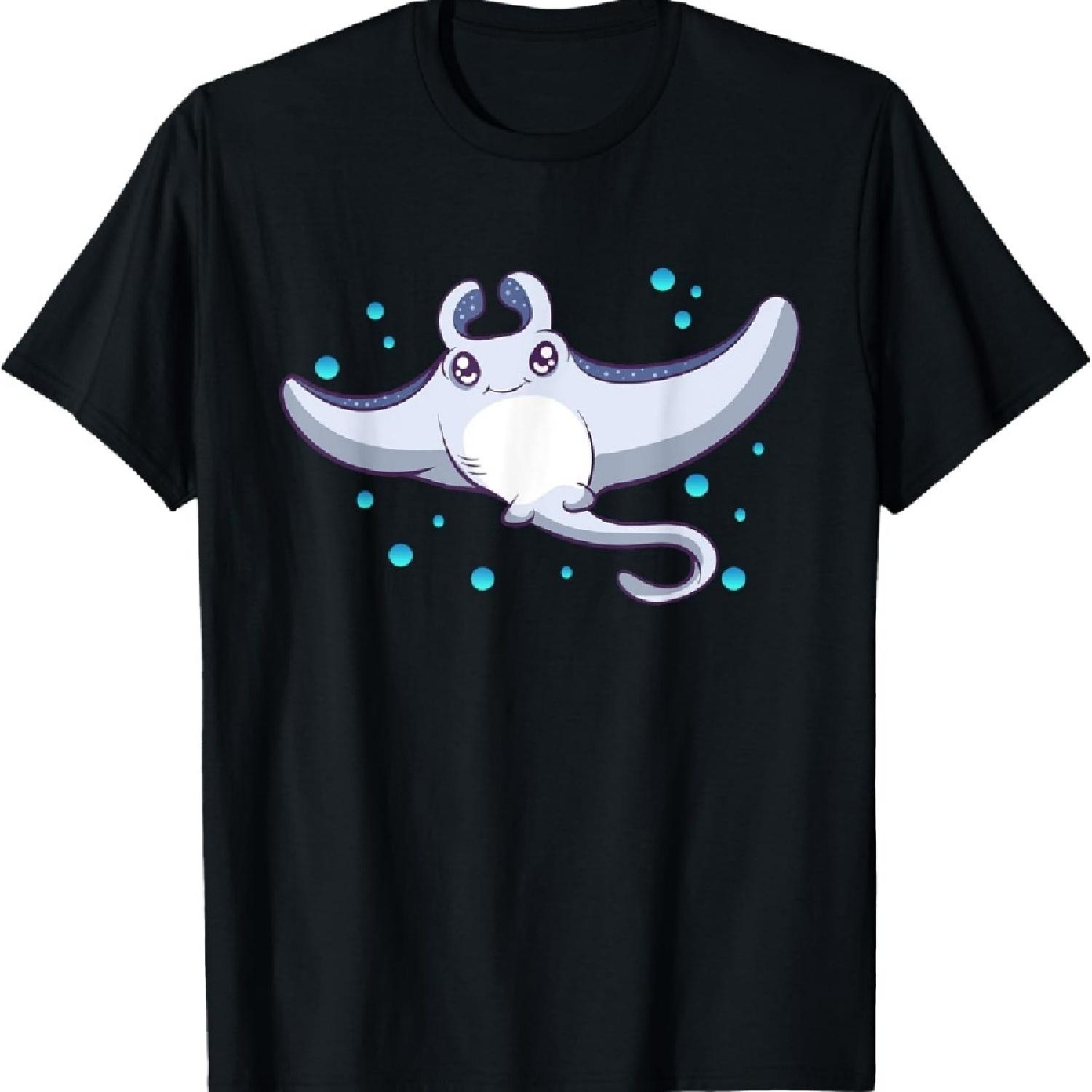 Детская футболка с мантой, морским животным, океаном, подарок, милая, для мальчиков и девочек S