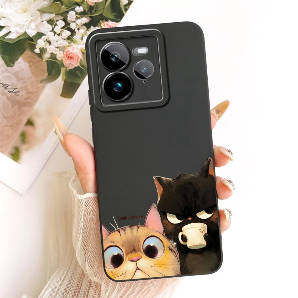 For Realme GT 7 Pro Cute Cat Flower Cartoon Phone Case For Realme GT7 Pro RMX5010 Shockproof Soft Silicone Covers Bumpers
