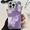 Gradient Glacier Texture Girls Women Phone Case For Apple iphone 15 16 14 13 Pro Max 16e 12 11 7 8 Plus XR SE Fundas Cover