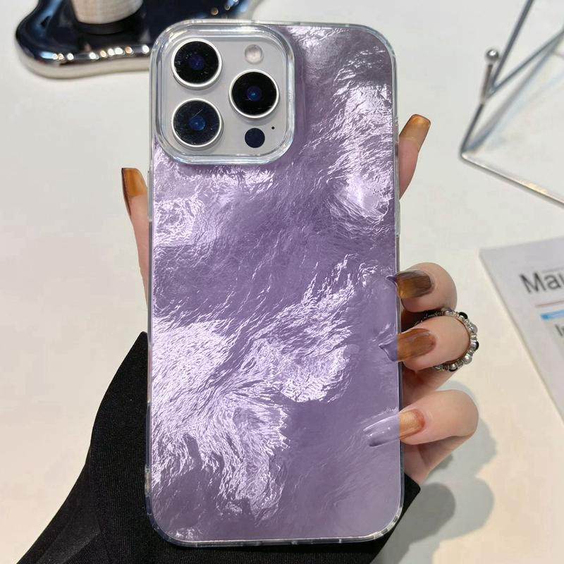 Gradient Glacier Texture Girls Women Phone Case For Apple iphone 15 16 14 13 Pro Max 16e 12 11 7 8 Plus XR SE Fundas Cover