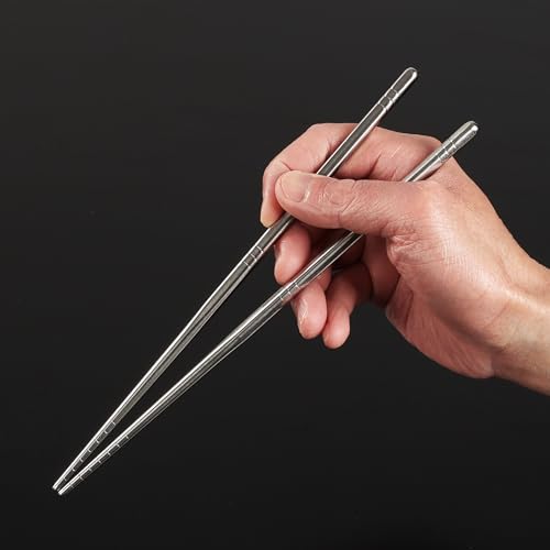 Pearl Metal Yakiniku Chopsticks, Set of 2, Stainless Steel, Kanmi-ya, HC-90