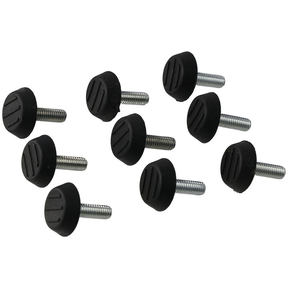 10 sztuk M6 Gwintowane Nóżki Wyrównujące Meblowe Ze Stali Galwanizowane Czarne Ślizgacze Nóżki Wyrównujące Mebli Wyrównywacz Podłogi Nogi Stołu, Krzesła, Szafki