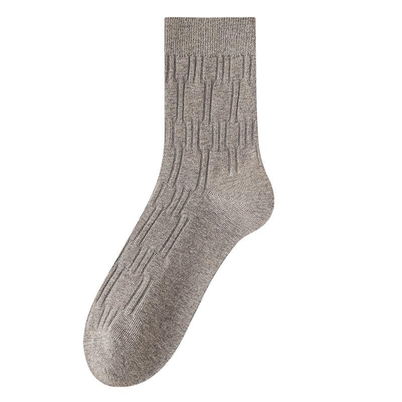Herren Herbst und Winter Stereo Lingge Senior Business Freizeit Schweißabsorbierend Atmungsaktiv Röhrensocken