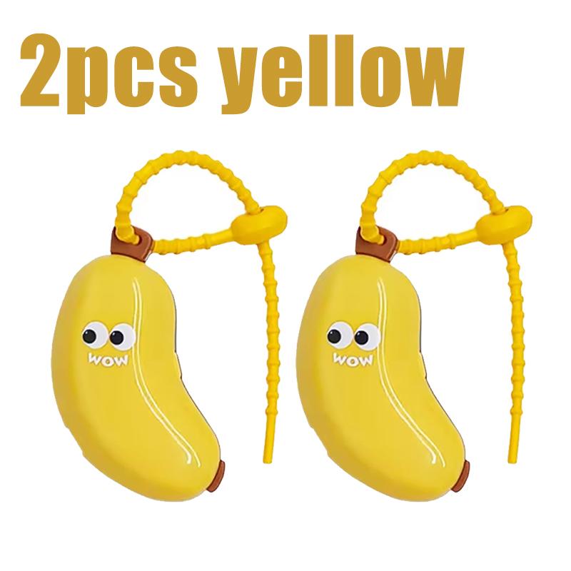 1/2PCS Cute Banana Toothbrush Storage Travel Toothpaste Box Toothbrush Dustproof 2-in-1 Toothbrush And Toothpaste Organizer