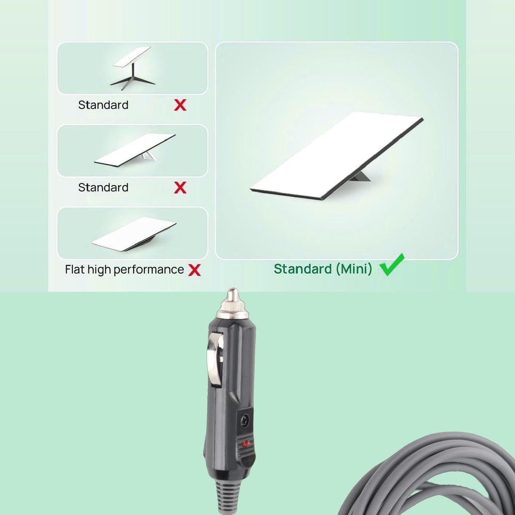 Car Power Cable for Starlink Mini Dish IP68 Rainproof 12-24V Cigar Lighter Plug to DC Power Supply Cord 19AWG