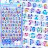 1Sheet Colorful 3D Cartoon Alphabet Relief Sticker DIY Journal Planner Photo Decoration School Student Reward Sticker Stationery