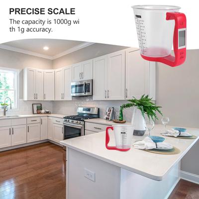 Digitales Mess-LCD-Display für Tasse Küche Milchpulver Kaffee Fütterung Apotheke LCD-Anzeige Messbecher Verwendung Rot