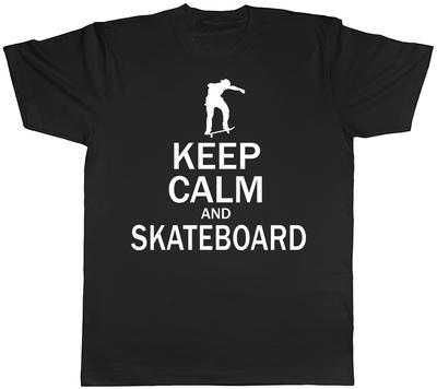Keep Calm and Skateboard Unisexs Tee TShirt