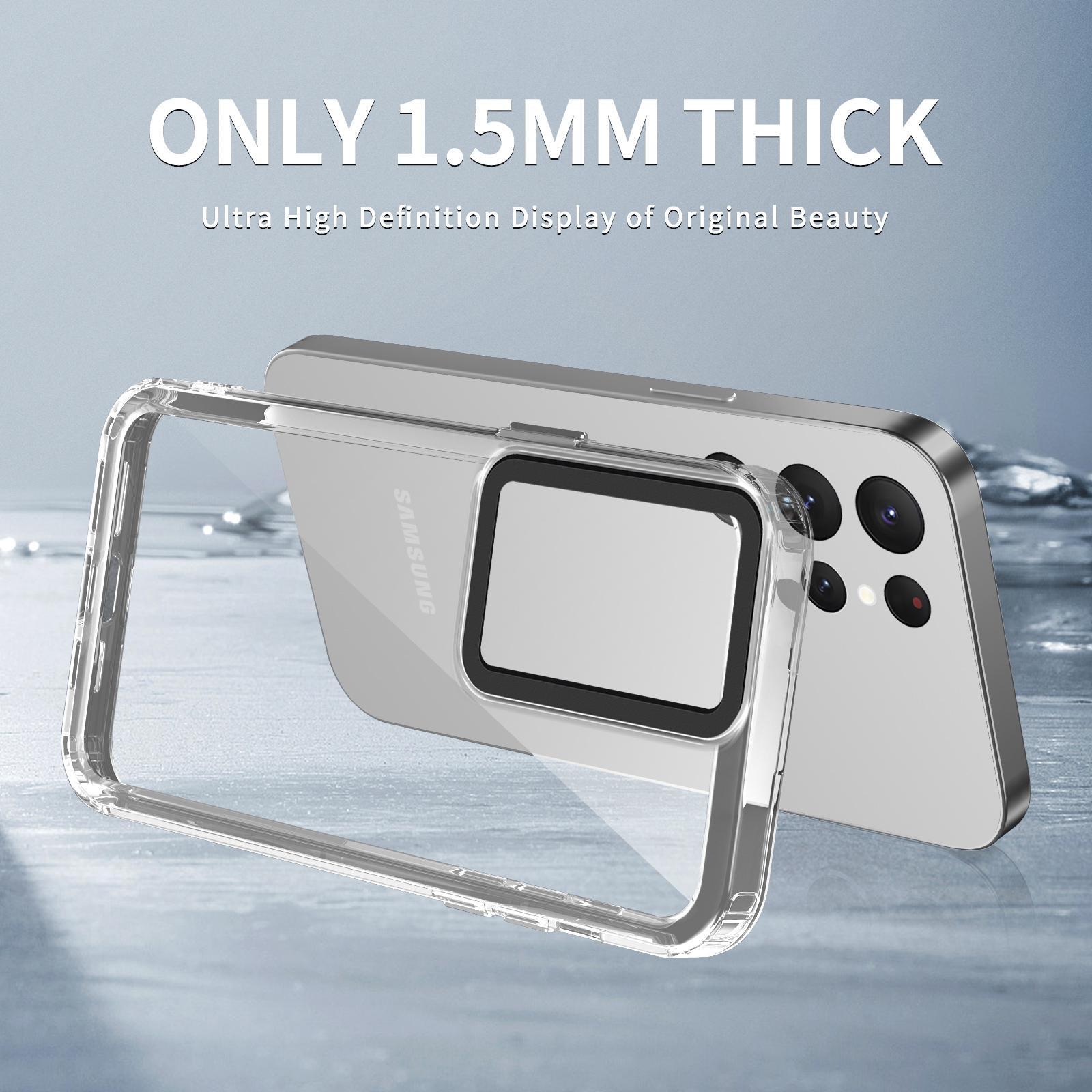 

For Samsung Galaxy S22 Ultra 5G Case Slim Transparent PC+TPU Phone Cover Transparent