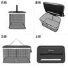 SANLIKE Floating Fishing Net with Scale, Folding Fishing Net, Multi-functional Fishing Tackle, Fishing Case, Bucket (Gray, [S] 40*25*24cm) (Black, S)