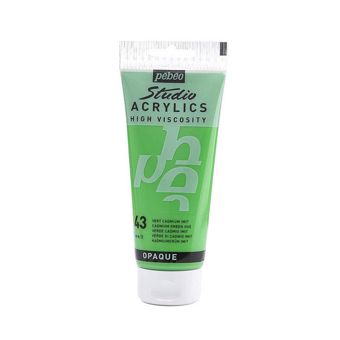 Peinture Acrylique - Pébéo - Studio - Vert Cadmium - 100 Ml - Satiné