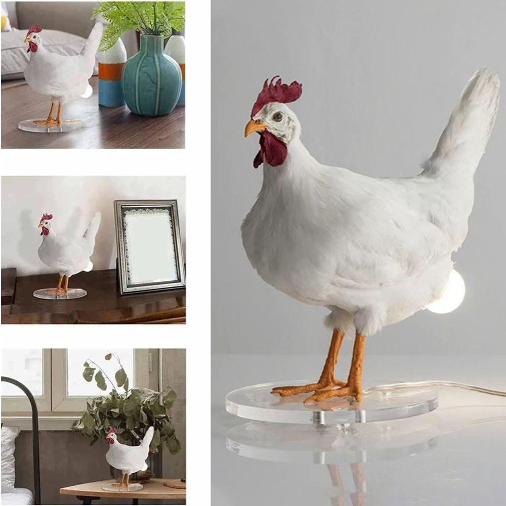 LED Hens Lay Eggs Lamps Statue Night Lights Easter Egg Desktop Decorative Lamp  Home Decor