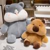 Cartoon Capybara Plush Doll Fluffy Capibara Fluffty Doll Siberian Husky Plush Toy Home Decor