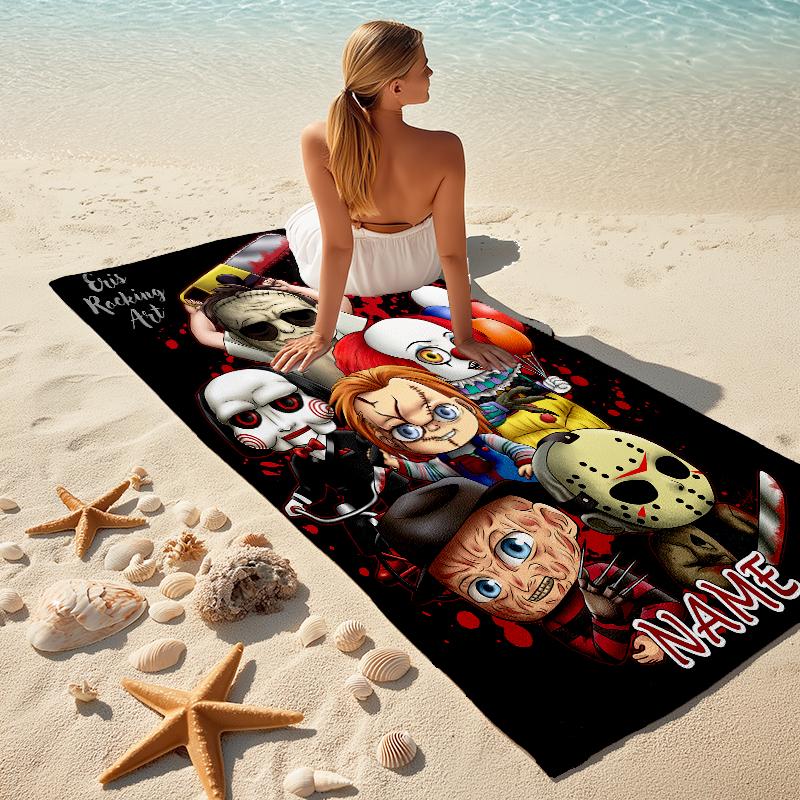 1Pc Clown Room Beach Towel Microfiber Beach Towel Thin Absorbent For Beach Swimming Yoga Bath Sports 0917181