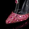 Fashion Bling Luxury Handmade Full Rhinestones Women Pumps Fashion Diamonds Crystal Pendant Banquet High heels Party Prom Wedding Shoes