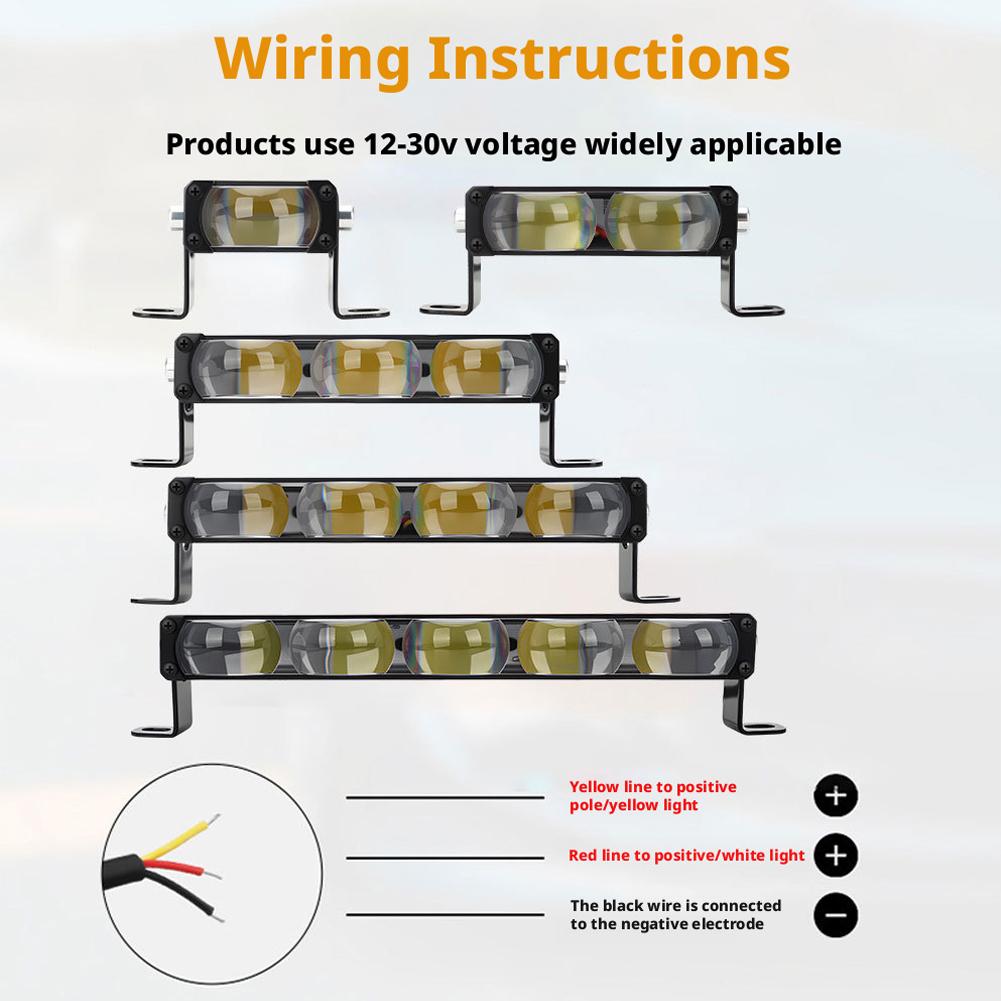 9-36V LED Light Bar 1/2/3/4/5 Lens Car LED External DRL Driving Light Front Grille Spotlight Super Bright Auxiliary Headlight