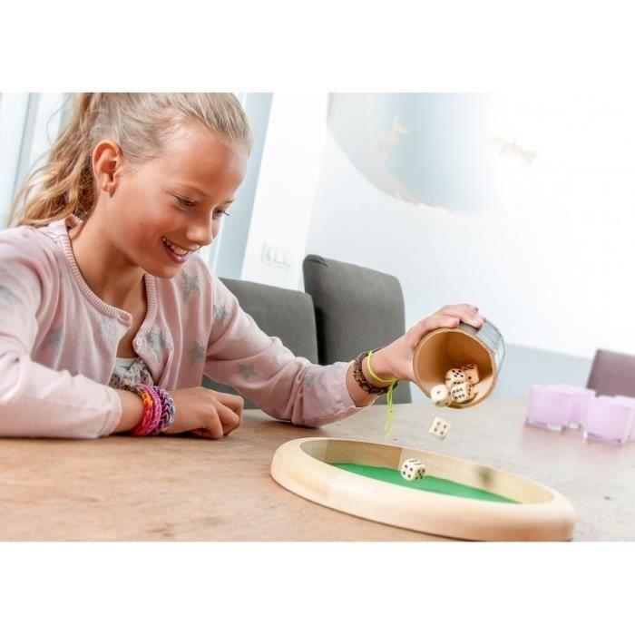 Piste de dés en bois - ENGELHART - 29 cm - Pour enfants à partir de 6 ans