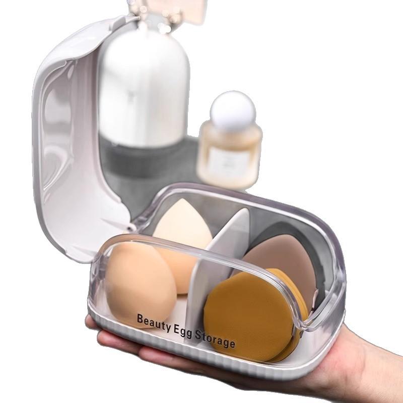 Powder Puff Storage Box Cosmetics Box Cushion Beauty Egg Box, Compartmented Dressing Table Organizing Box