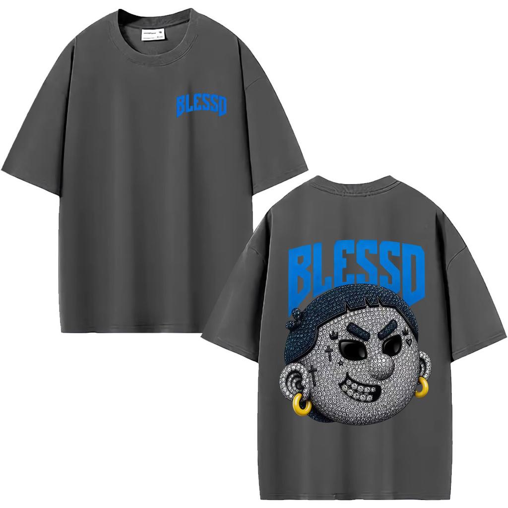 2027 Cool Rapper Blessd Ephdm Latam Tour New Print T-shirt Unisex WoUnisex Fashion Gothic Hip Hop T Shirts Summer Tops Loose T Shirt S