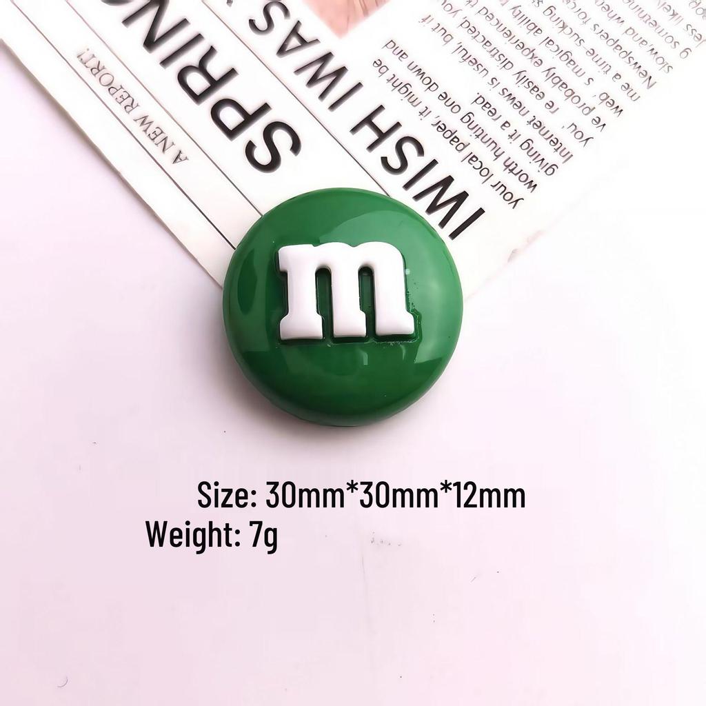 Multi-color M Bean Resin DIY Phone Case, Hair Clip & Fridge Ornaments