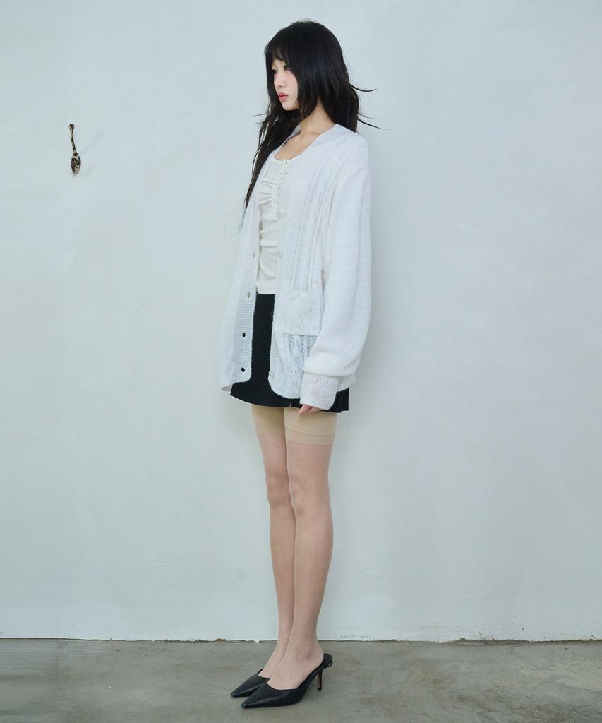 Reise Miya Eri Soft Cardigan [White]