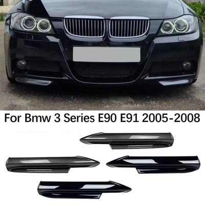 Lèvre de pare-chocs avant de voiture Spoiler Séparateur Pour Bmw Série 3 E90 E91 M-Tech 4 Portes 320i 330i 2005-2008 Couvercle de séparateur latéral de pare-chocs