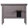 Outdoor Cat House Wooden Feral Cat Shelter with Roof & PVC Door Flaps