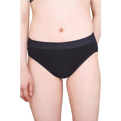 Rine Full 100ml Absorbent Sanitary Panties, Absorbent for Menstruation, Antibacterial, Deodorizing, Absorbent (Small, Black)