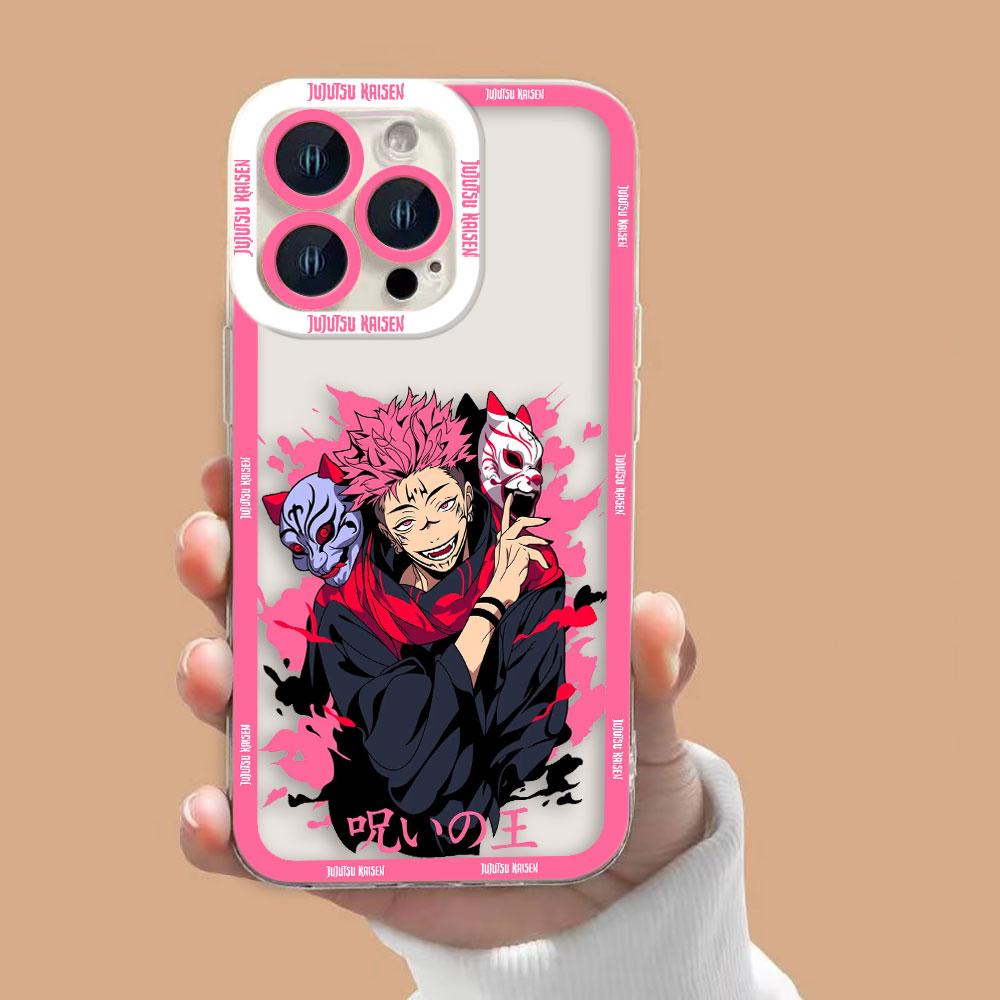 Sukuna Gojo J-Jujutsu Kaisen Clear Phone Case For Samsung Galaxy S26 S25 S24 S23 S22 S21 S20 FE PLUS ULTRA EDGE TPU Case Shell