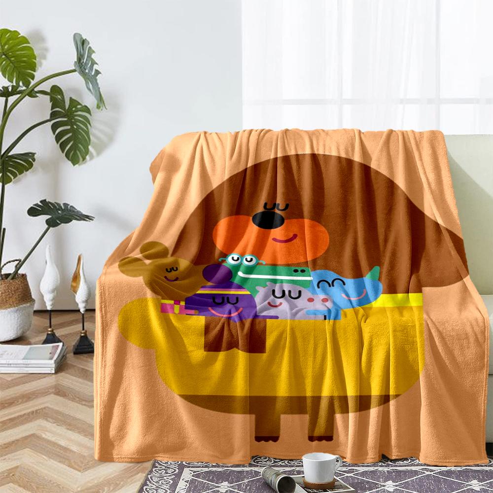 Hey Duggee Theme Printed Blanket - Perfect for Couch, Bed, Travel & Outdoor Use | Machine Washable, Cozy & Durable.