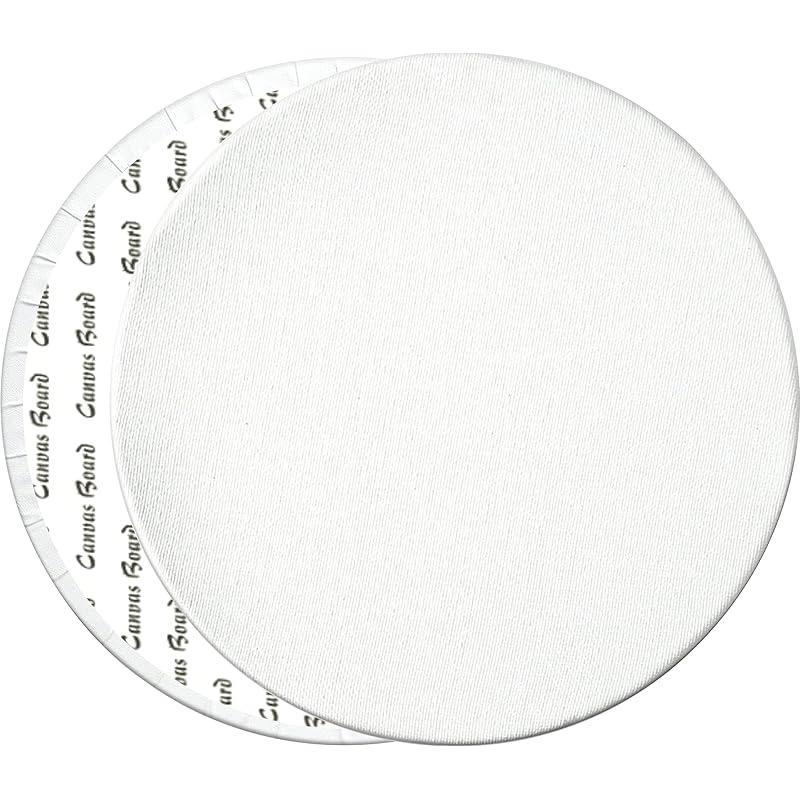 

Variety Canvas Round Canvas Panel [10 Inch ] Artist Grade 5Oz Primed Triple Layer (10 ) Pack Of 2 10 білий