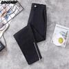 DIMANAF Women Cothing Cotton Long Pants Black Oversize Pants Elastic Waist Vintage Casual Lady Loose Trousers Autumn Winter 2021