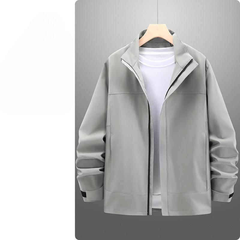 

Stand-collared Jacket Men s Spring and Autumn Single-layer Windbreaker Windproof Waterproof Sports Jacket Couple Outdoor Mountaineering Suit S