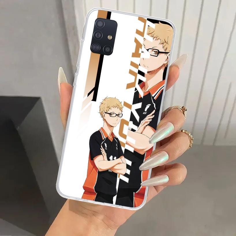 Anime Haikyuu Oya Schule Volleyball Handyhülle für Samsung Galaxy A52 A32 A22 A12 A02S A50S A30S A10S Note 20 Ultra 10 Plus S10