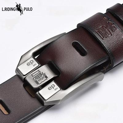 Men's Belt, Genuine Leather, Real, New Buckle, Brand, Brown, Fashion, Black, Trouser, Jeans, Chic, Clothing, Accessories