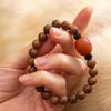Elegant Women's Bracelet with Agarwood and Imitation Beeswax Design