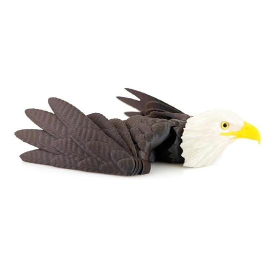 3D Printed Eagle Figurine Movable Joints Eagle Figure Model Toy Articulated Bird Figurine Home Office Bookshelf Desktop Decoration Ornament