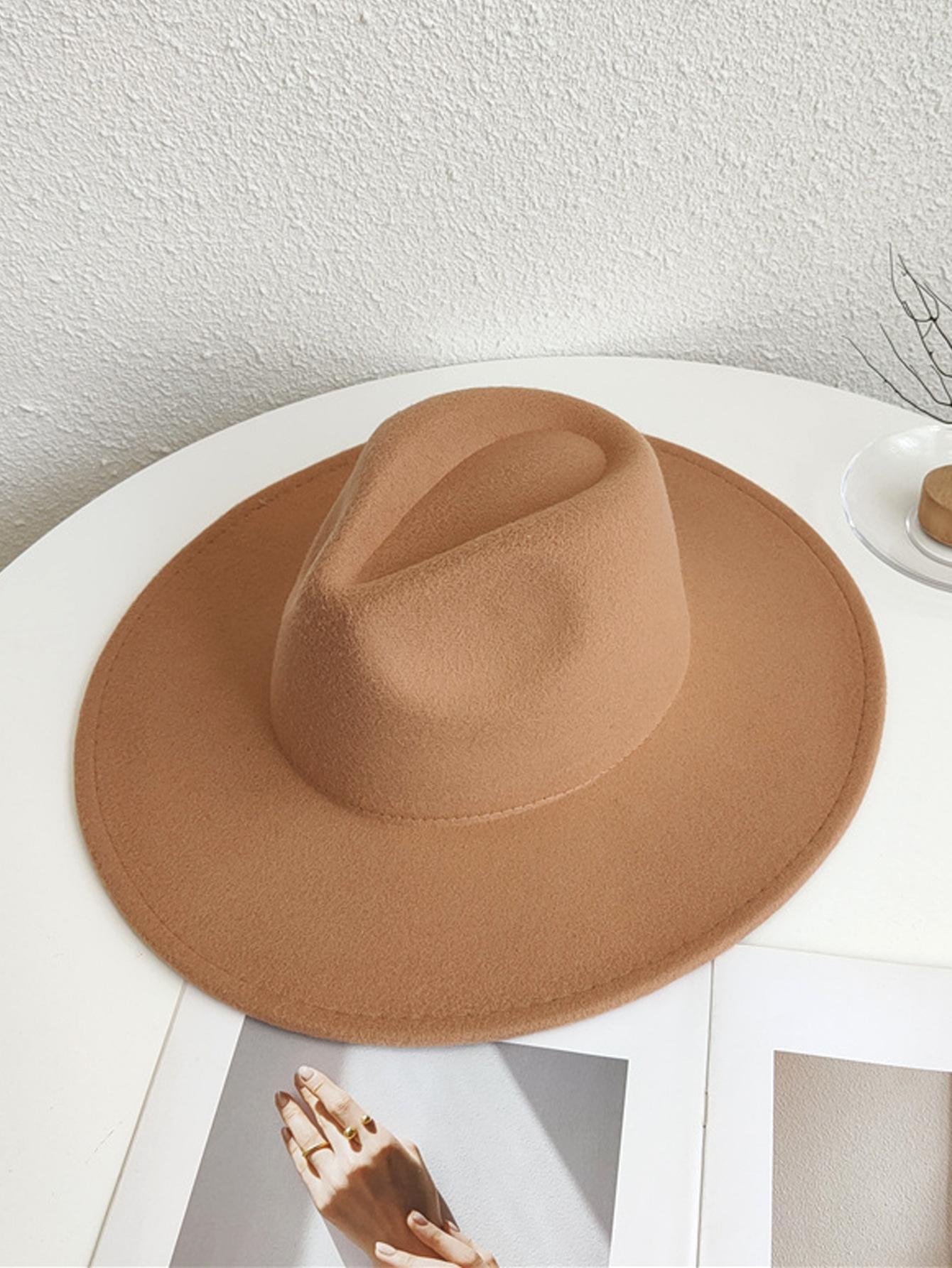 

Джазовая шляпа с плоским верхом, осенне-зимняя шляпа-цилиндр, мужская британская шерстяная шляпа, детская ретро-федора One Size