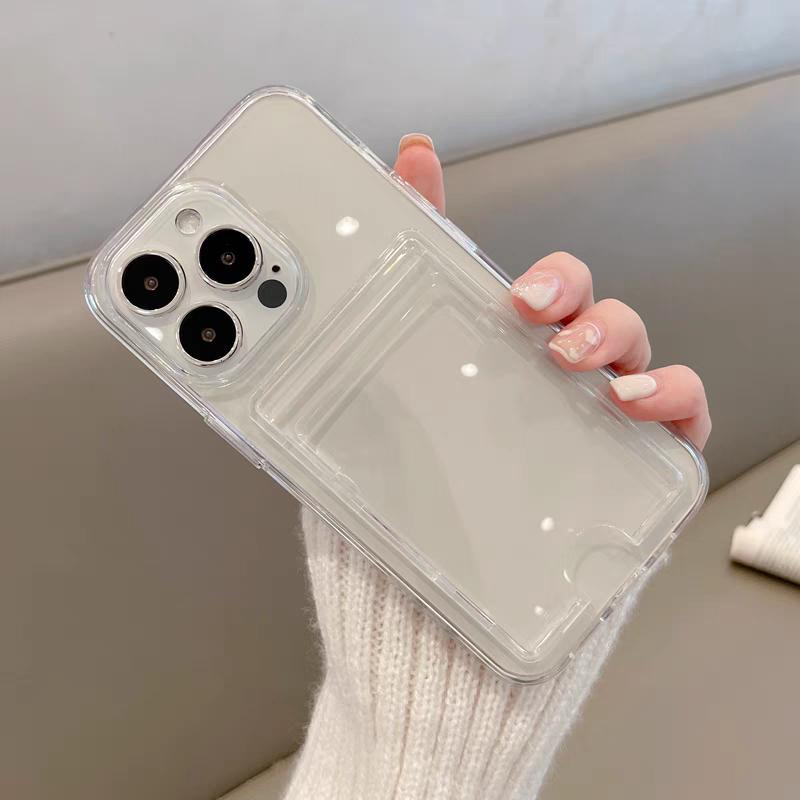 Can Put Picture Transparent Phone Case For Samsung Galaxy A30 A30S A31 A32 A33 A34 A35 Clear Silicone Wallet Card Holder Case