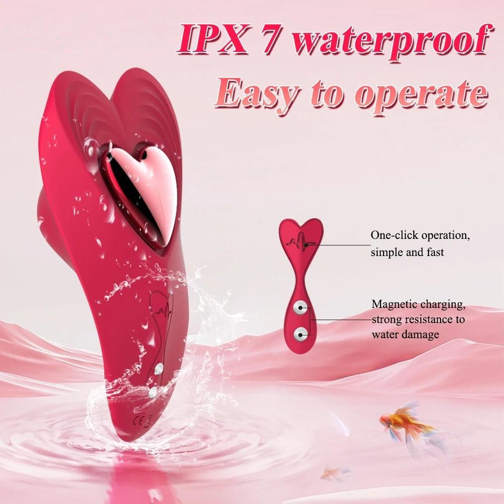 Love Heart Wearable Wireless Remote Vibrator & Magnetic Suction Panties for Women.