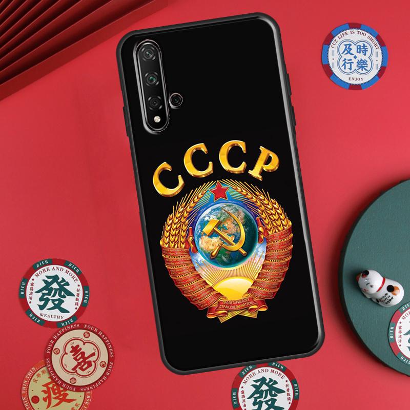 Coat Of Arms Russian CCCP Flag For Huawei P20 P40 P30 Lite P60 Pro Nova 12s 11i 12i 10 9 SE 5T Y91 Y90 Y60 Y70 Y72 Y61 Case