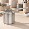 GlazeBlowing Pot Detachable Stainless Steel Glaze with Spout Silver Pottery Tool for Potters,