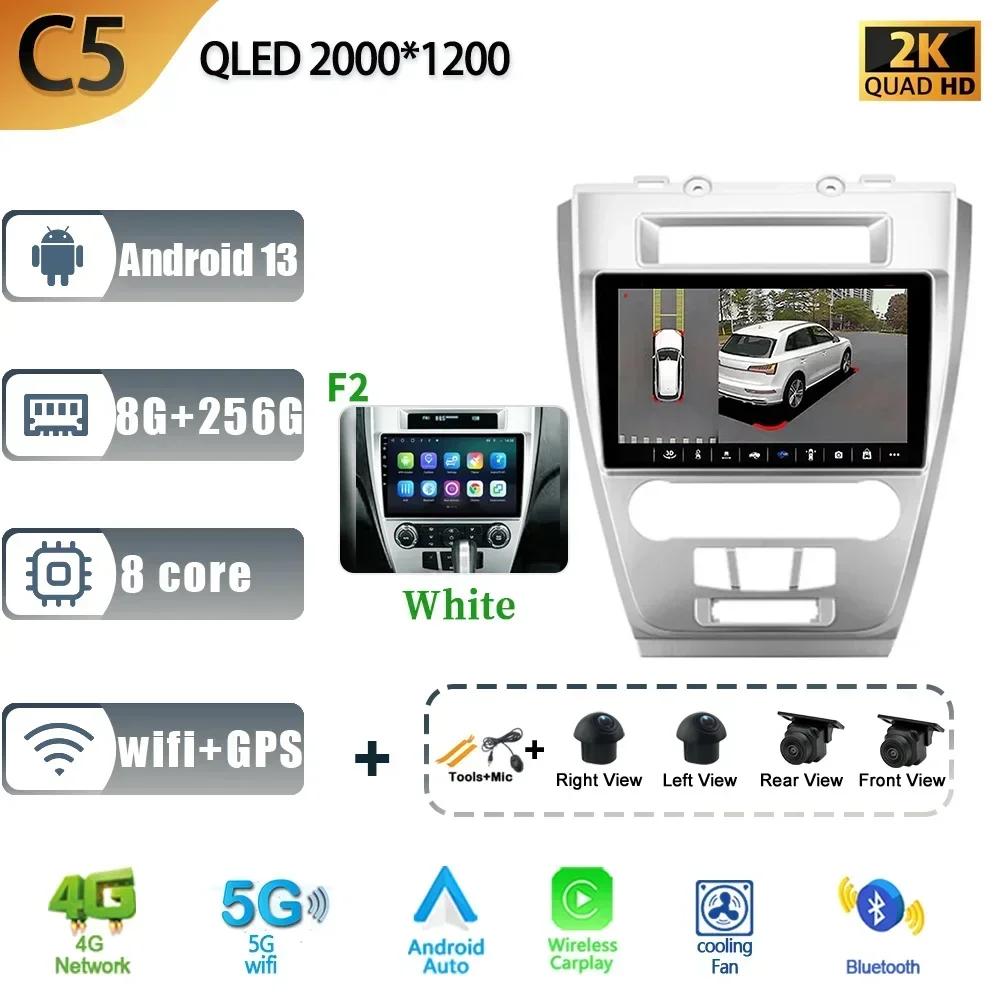 Auto Radio Android 13 For Ford Mondeo 2009-2012 Multimedia Car Stereo No 2 Din Navigation 4G GPS Bluetoot Screen