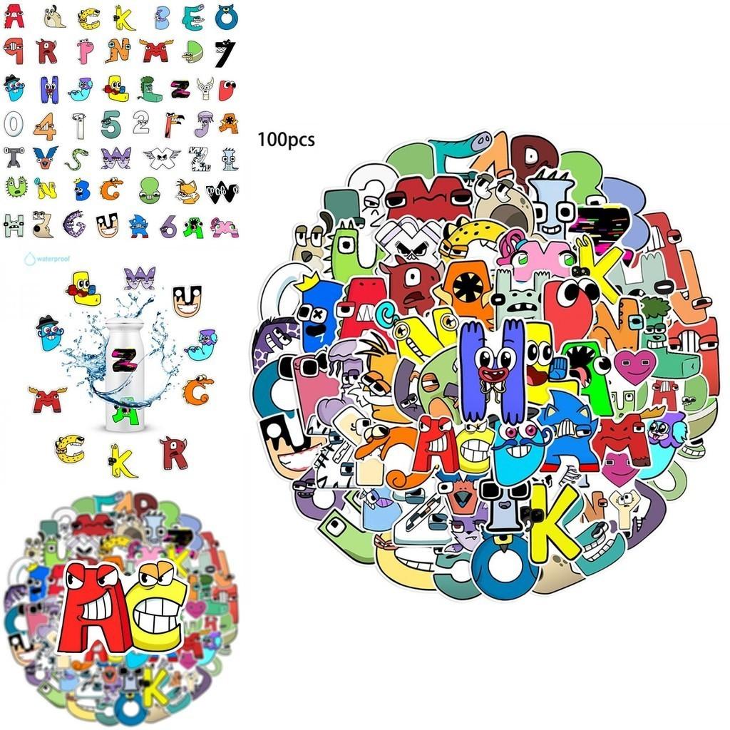100pcs Alfabeto Lore Poppy Roblox Adesivo Impermeável Decoração Presente Educacional para Bebê