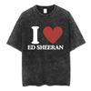 Ed Sheeran Mathematics Tour Concert Vintage Washed T Shirts Men Women Fashion Harajuku Tshirts 100 Cotton Casual Loose Tshirt
